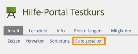 Bild: Seite gestalten