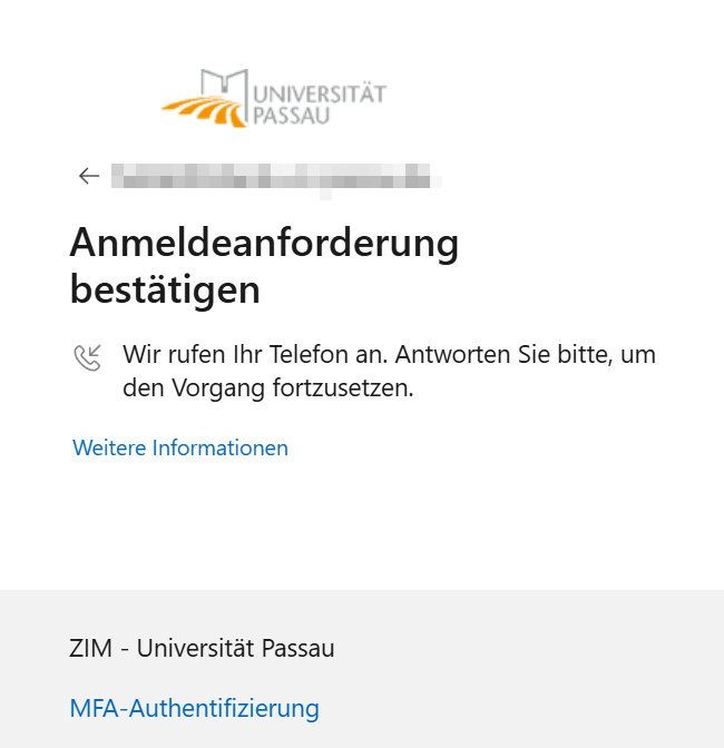 Anmeldeanforderung best&auml;tigen