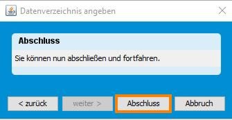Vorgang abschlie&szlig;en