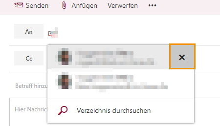 AutoVervollständigen-Liste Outlook Web Access