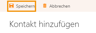 Kontakt abspeichern