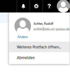 Weiteres Postfach öffnen Weiteres Postfach öffnen
