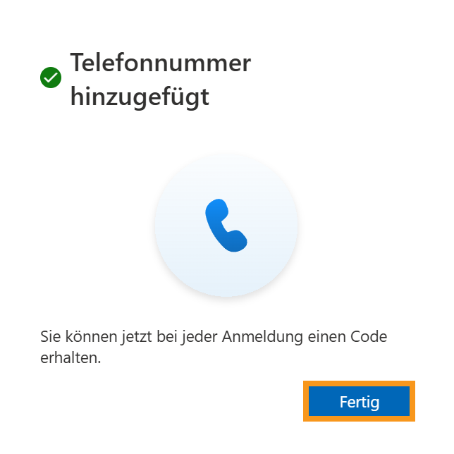 Bild Telefonnummer hinzugefügt