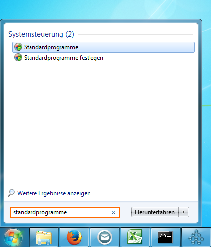 Variant 3: open standard programs via Search