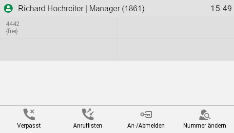 Ansicht des Managers beim Snom-Telefon