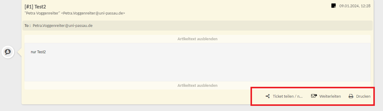 Notizen teilen, weiterleiten und drucken in KIX